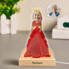 Picture of Personalized Red Dress Queen Night Light | Personalized Face Night Light Gifts for Her | Best Gifts Idea for Birthday, Thanksgiving, Christmas etc.