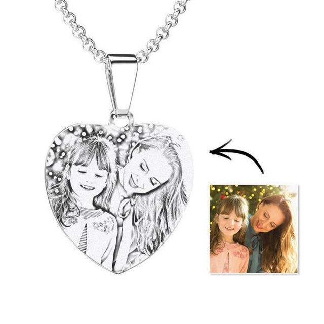 Picture of Personalized Photo Necklace in 925 Sterling Silver - Customize With Any Photo | Custom Photo Necklace 925 Sterling Silver