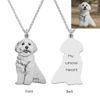Picture of Personalized Photo Necklace in 925 Sterling Silver - 925 Sterling Silver Personalized Pet Necklace | Custom Photo Necklace 925 Sterling Silver