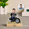 Picture of Custom Male Motorcyclist Night Light | Personalized Face Night Light Gifts for Him | Best Gifts Idea for Birthday, Thanksgiving, Christmas etc.