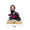 Picture of Custom Female Motorcyclist Night Light | Personalized Face Night Light Gifts for Her | Best Gifts Idea for Birthday, Thanksgiving, Christmas etc.