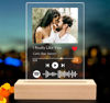 Picture of Customized Photo Night Light With Scannable Acrylic Song Plaque | Personalized Song Album Cover Night Light for Music Lovers | Best Gifts Idea for Birthday, Thanksgiving, Christmas etc.