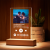 Picture of Customized Photo Night Light With Scannable Acrylic Song Plaque | Personalized Song Album Cover Night Light for Music Lovers |Personalized Gift for Mother's Day, Birthday, Thanksgiving, Christmas etc.