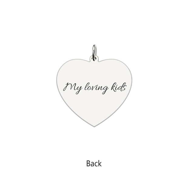 Picture of Personalized Heart Photo Pendant Necklace in 925 Sterling Silver - Customize With Any Photo | Custom Photo Necklace in 925 Sterling Silver