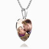 Picture of Personalized  Christmas Photo Necklace in Stainless Steel - Customize With Any Photo | Custom Heart Photo Necklace in Stainless Steel Love Gifts