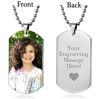 Picture of Personalized Custom Photo High Polished Color Engraved Dog Tag Necklace - Customize With Any Photo | Custom Heart Photo Necklace in Stainless Steel Love Gifts