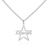Picture of Personalized Name Inside of Star Necklace in 925 Sterling Silver  - Customize With Any Name or Birthstone | Custom Name Necklace 925 Sterling Silver