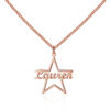Picture of Personalized Name Inside of Star Necklace in 925 Sterling Silver  - Customize With Any Name or Birthstone | Custom Name Necklace 925 Sterling Silver