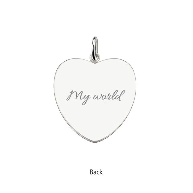 Picture of Personalized Heart Engraved Epoxy Color Photography Necklace Stainless Steel   - Customize With Any Photo | Custom Photo Necklace Stainless Steel