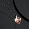 Picture of Personalized 925 Sterling Silver Photo Heart Tag Necklace Engraved Pendant - Engraved Photo Necklace - Customize With Any Photo | Custom Photo Necklace in 925 Sterling Silver