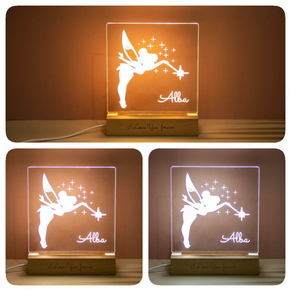Picture of Bunny Night Light | Personalized It With Your Kid's Name | Best Gifts Idea for Birthday, Thanksgiving, Christmas etc.
