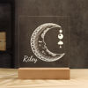 Picture of Sleeping Moon Night Light | Personalized It With Your Kid's Name | Best Gifts Idea for Birthday, Thanksgiving, Christmas etc.