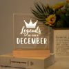 Picture of Crown Legend nachtlampje | Personalized It With Month Of Birth | Best Gifts Idea for Birthday, Thanksgiving, Christmas etc.