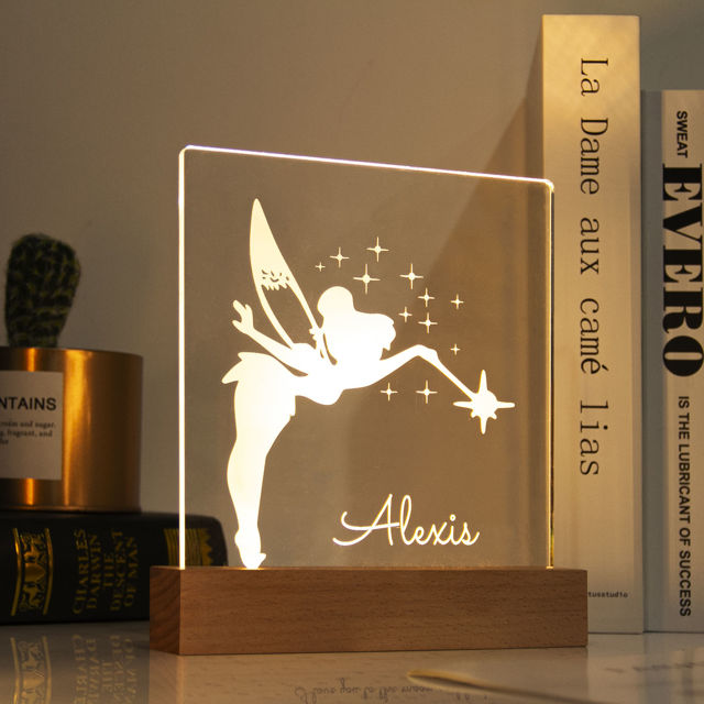 Picture of Fairy Night Light | Personalized It With Your Kid's Name | Best Gifts Idea for Birthday, Thanksgiving, Christmas etc.