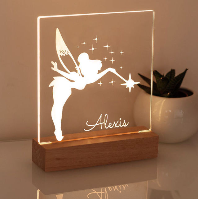 Picture of Fairy Night Light | Personalized It With Your Kid's Name | Best Gifts Idea for Birthday, Thanksgiving, Christmas etc.