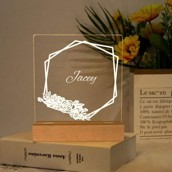 Picture of Little Flowers Night Light | Personalized It With Your Kid's Name | Best Gifts Idea for Birthday, Thanksgiving, Christmas etc.