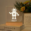 Picture of Robot Night Light | Personalized It With Your Kid's Name | Best Gifts Idea for Birthday, Thanksgiving, Christmas etc.