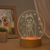 Picture of Custom Wooden Round Base 3D Night Lamp for Your Lovely Pet | Best Gifts Idea for Birthday, Thanksgiving, Christmas etc.