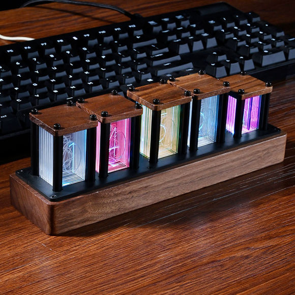 Picture of DIY RGB LED Nixie Tube Clock | Best Home Decor Gifts | Best Gifts Idea for Birthday, Thanksgiving, Christmas etc.