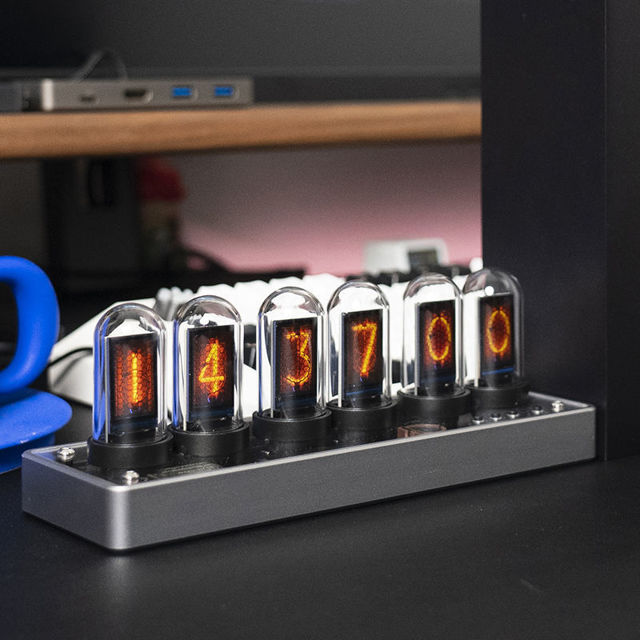 Picture of Marvel Colorful IPS Screen Nixie Tube Clock With Premium Gift Packaging | Desk Clock Best Home Decor | Best Gifts Idea for Birthday, Thanksgiving, Christmas etc.