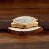 Picture of Men's Engraved Bamboo Photo Watch Brown Leather Strap -  Customize With Any Photo