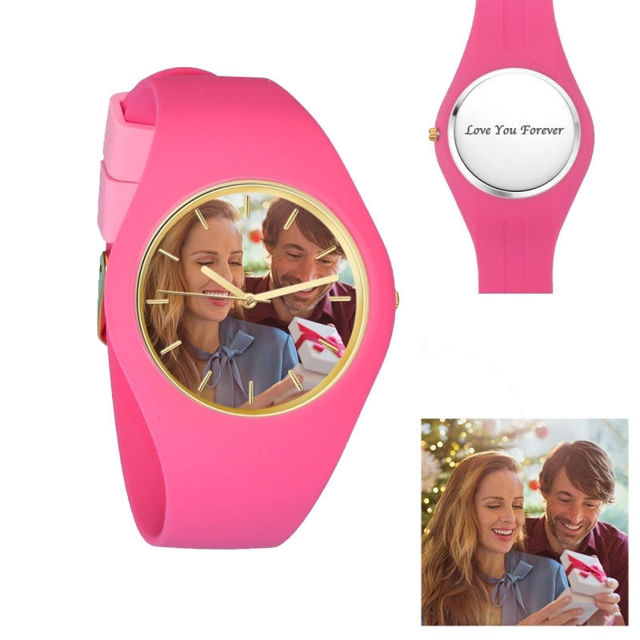 Picture of Women's Silicone Engraved Photo Watch - Customize With Any Photo