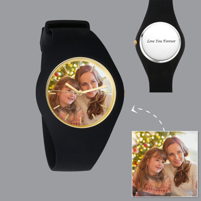 Picture of Women's Silicone Engraved Photo Watch - Customize With Any Photo