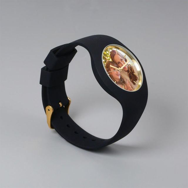 Picture of Women's Silicone Engraved Photo Watch - Customize With Any Photo