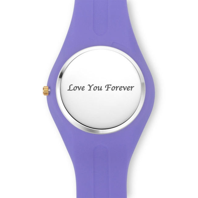 Picture of Women's Silicone Engraved Photo Watch in 3 Colors - Customize With Any Photo