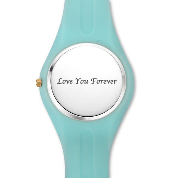 Picture of Women's Silicone Engraved Photo Watch in 3 Colors - Customize With Any Photo