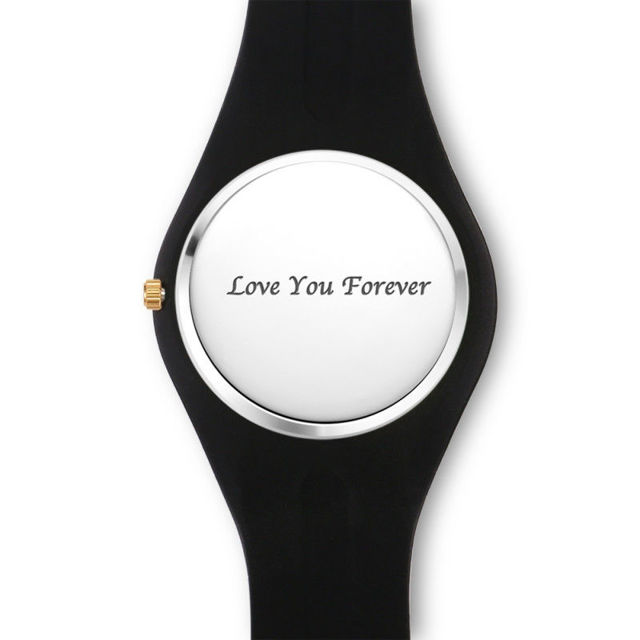 Picture of Women's Silicone Engraved Photo Watch in 3 Colors - Customize With Any Photo