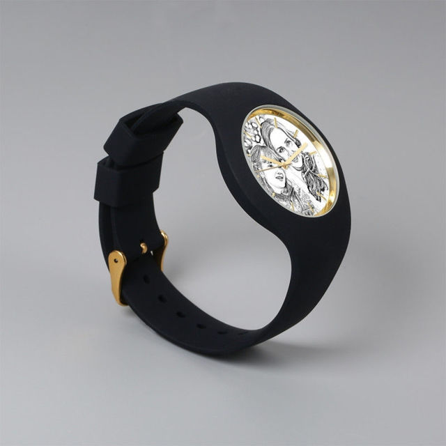 Picture of Women's Silicone Engraved Photo Watch in 3 Colors - Customize With Any Photo