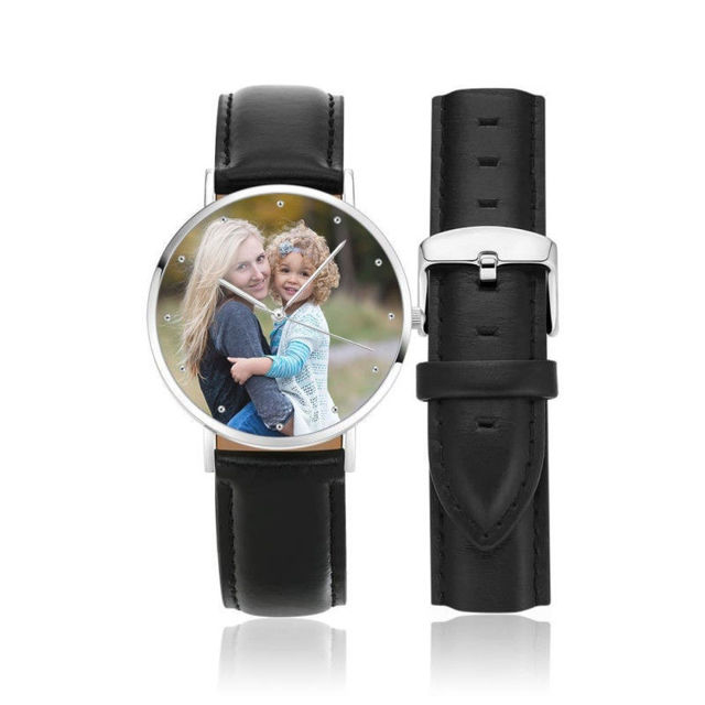 Picture of Custom Unisex Engraved Photo Watch - Customize With Any Photo