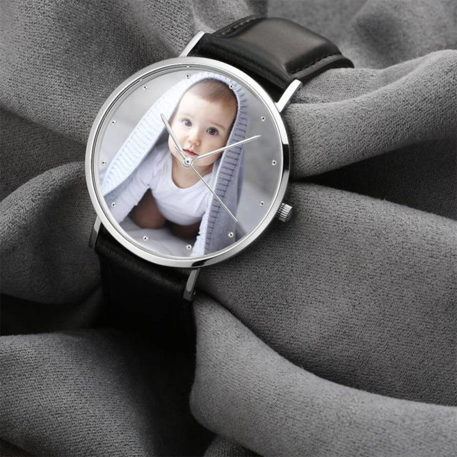 Picture of Custom Unisex Engraved Photo Watch - Customize With Any Photo