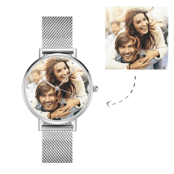 Picture of Custom Women's Engraved Alloy Bracelet Photo Watch - Customize With Any Photo