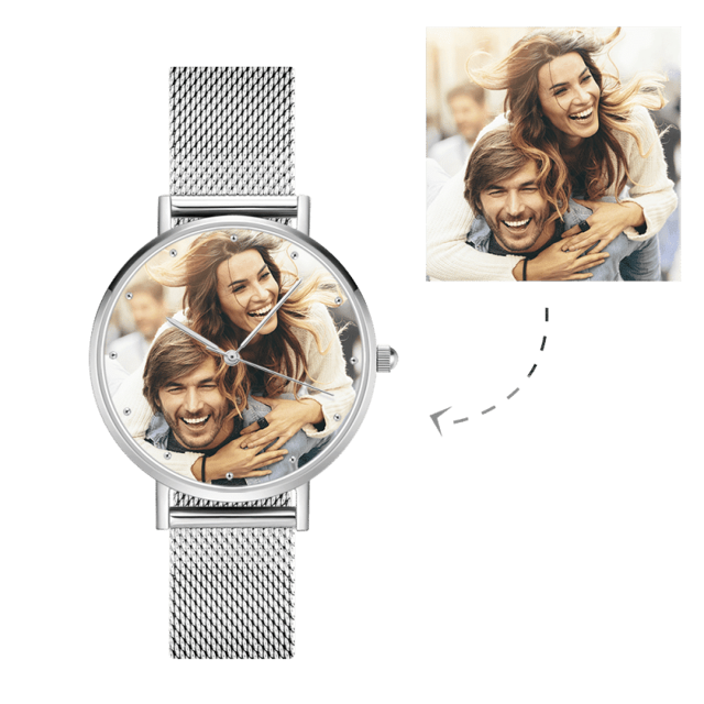 Picture of Custom Women's Engraved Alloy Bracelet Photo Watch - Customize With Any Photo