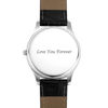 Picture of Custom Men's Engraved Photo Watch Black Leather Strap - Customize With Any Photo