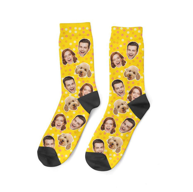 Picture of Custom Dog Socks With Dog and Owners Socks Funny Photo Socks - Personalized Funny Photo Face Socks for Men & Women - Best Gift for Family