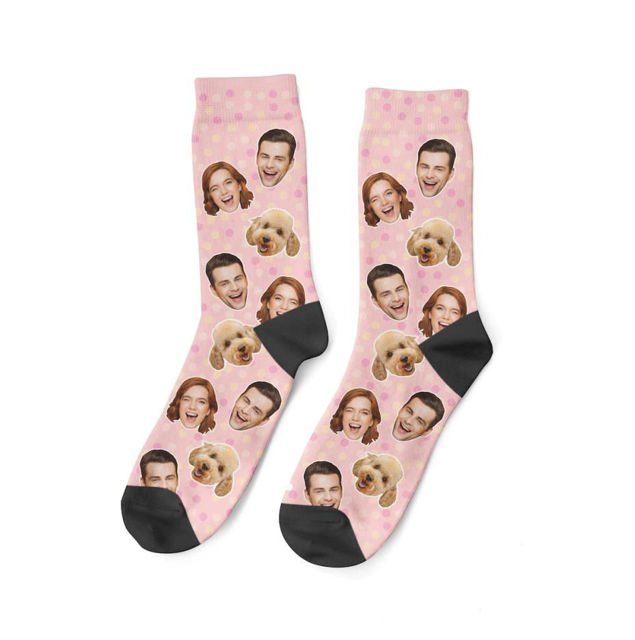 Picture of Custom Dog Socks With Dog and Owners Socks Funny Photo Socks - Personalized Funny Photo Face Socks for Men & Women - Best Gift for Family