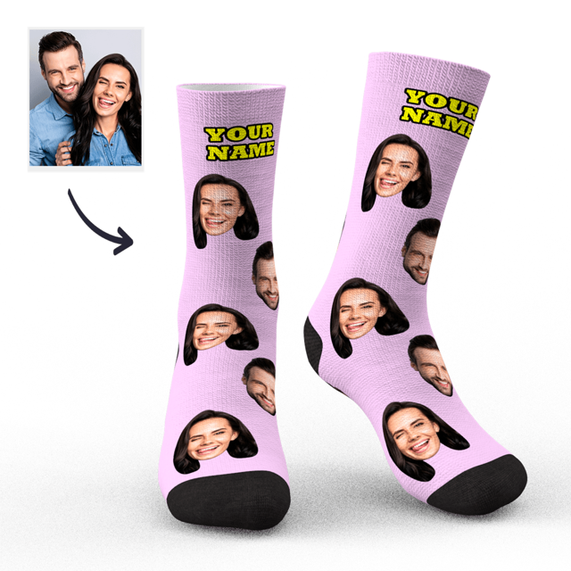 Picture of Custom Socks Face Socks Photo Socks with Your Text Colorful Socks Gifts - Personalized Funny Photo Face Socks for Men & Women - Best Gift for Family