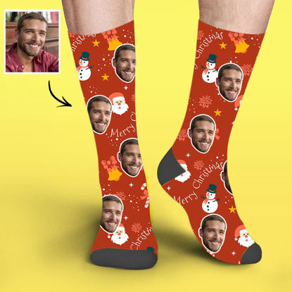 Picture of Custom Socks Personalized Custom Socks Christmas Gifts - Personalized Funny Photo Face Socks for Men & Women - Best Gift for Family
