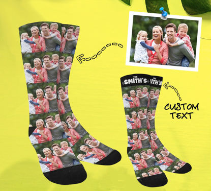 Picture of Personalize Family Photo Sock Memory Gift - Personalized Funny Photo Face Socks for Men & Women - Best Gift for Family