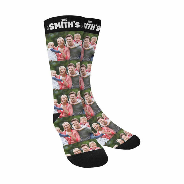 Picture of Personalize Family Photo Sock Memory Gift - Personalized Funny Photo Face Socks for Men & Women - Best Gift for Family