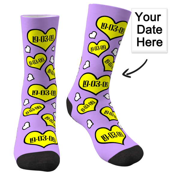 Picture of Custom Anniversary Socks For Gifts - Personalized Funny Photo Face Socks for Men & Women - Best Gift for Family