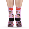 Picture of Custom Face Socks - Heart - Personalized Funny Photo Face Socks for Men & Women - Best Gift for Family