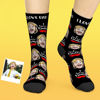 Picture of Custom Face Socks - I Love You Daddy - Personalized Funny Photo Face Socks for Men & Women - Best Gift for Family