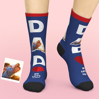 Picture of Custom Face Socks Gifts For Dad - Personalized Funny Photo Face Socks for Men & Women - Best Gift for Family