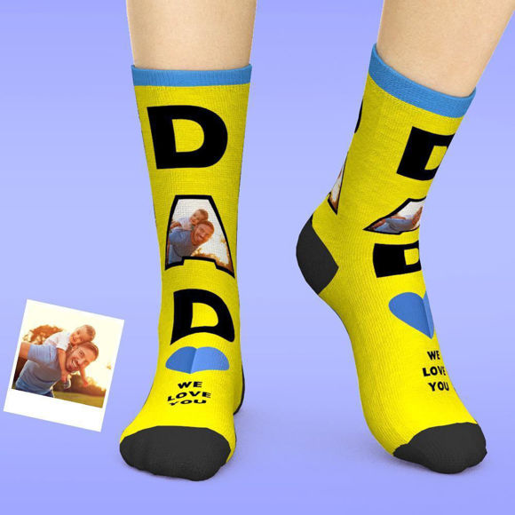 Picture of Custom Face Socks Gifts For Dad - Personalized Funny Photo Face Socks for Men & Women - Best Gift for Family
