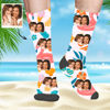 Picture of Custom Hawaiian Socks Custom Summer Socks Custom Sisters Socks - Flamingo - Personalized Funny Photo Face Socks for Men & Women - Best Gift for Family