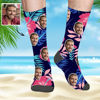 Picture of Custom Hawaiian Socks Personalized Summer Socks - Plants - Personalized Funny Photo Face Socks for Men & Women - Best Gift for Family